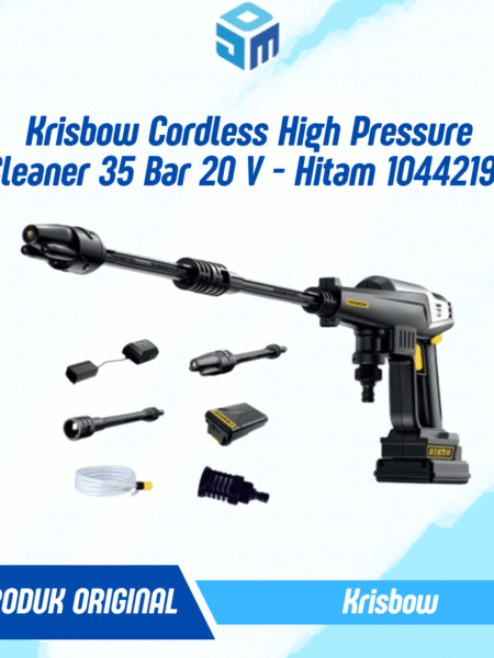 Cordless High Pressure Cleaner 35 Bar 20 V - Hitam 10442198 Produk Original Krisbow